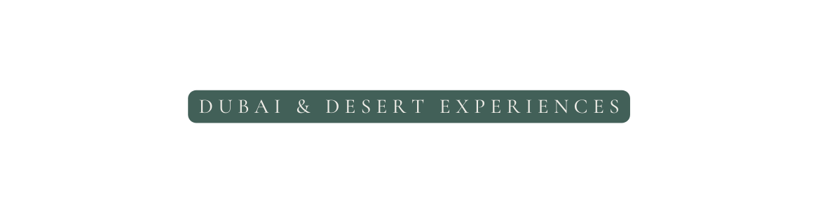 Dubai desert experiences